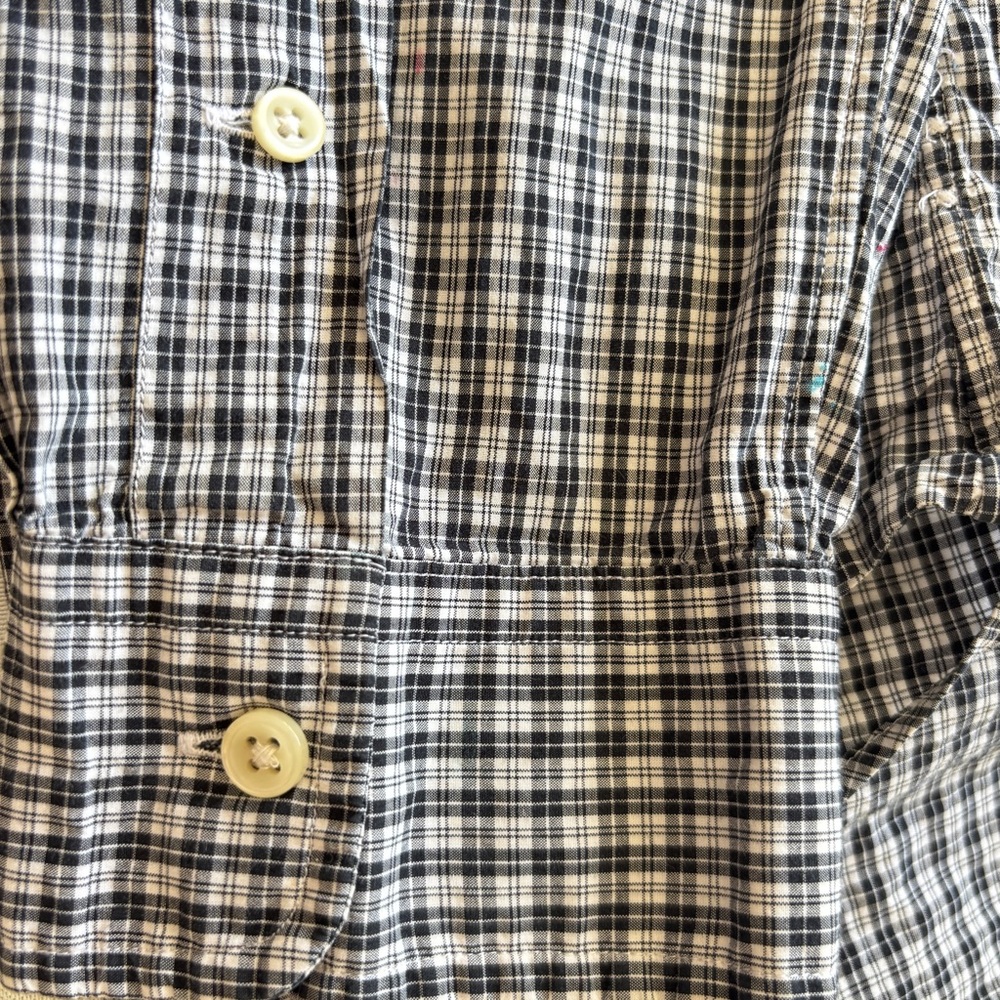 Ralph Lauren Men's Custom Painted Upcycled Button Down Checkered Large Shirt - Picture 10 of 12